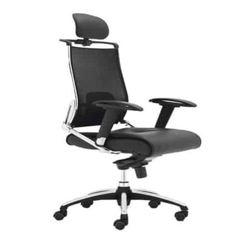 Ghế ergonomic lưới lưng cao, tích hợp tựa đầu và tay điều chỉnh hiện đại - GGDVP40