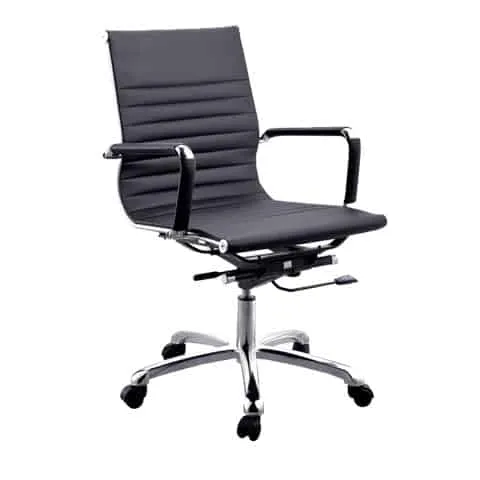 Ghế nhân viên xoay lưng lưới thấp, chân nhựa chắc chắn - GNVVP09