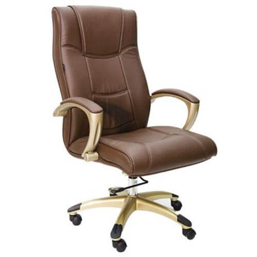 Ghế giám đốc xoay bọc da tay chân nhựa màu vàng đồng - GGDVP38