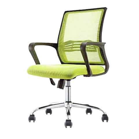 Ghế lưới nhân viên lưng lưới trung màu xanh lá hiện đại - GNVVP05