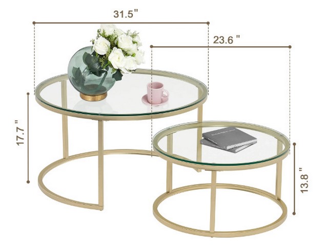 Ảnh 1: Tham khảo kích thước bàn trà dạng tròn