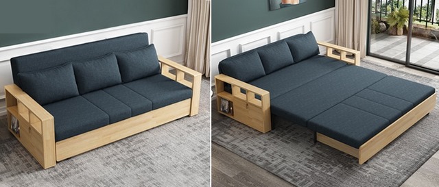Ảnh 1: Thiết kế linh động của sofa giường 