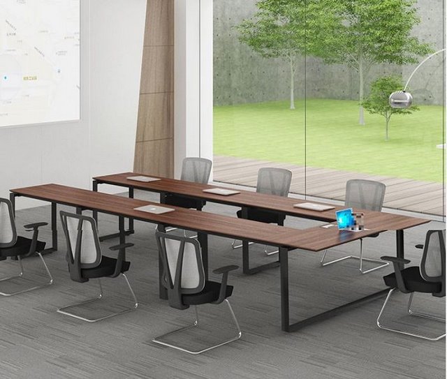 Tổng hợp mẫu bàn họp gỗ công nghiệp đẹp, giá tốt 2023 14 Ảnh 13: Bàn họp gỗ công nghiệp hình chữ U