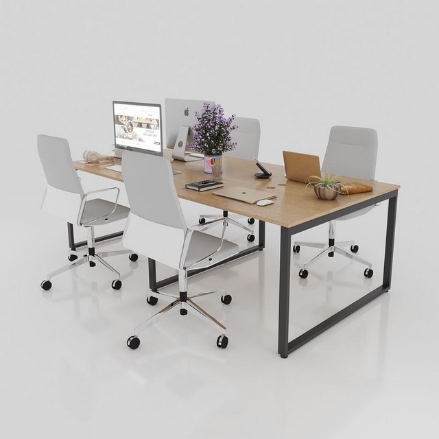 Tổng hợp mẫu bàn họp gỗ công nghiệp đẹp, giá tốt 2023 16 Ảnh 15: Bàn họp gỗ công nghiệp cho 4 người