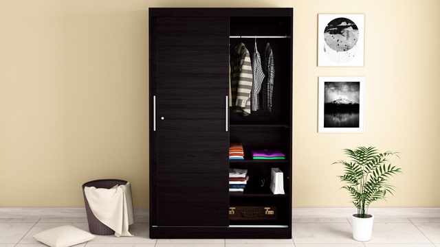 Tổng hợp 10+ mẫu tủ quần áo cửa lùa đẹp, hiện đại 3 Ảnh 2: Cánh tủ cố định vào thanh trượt nhưng vẫn dễ dàng đẩy qua đẩy lại