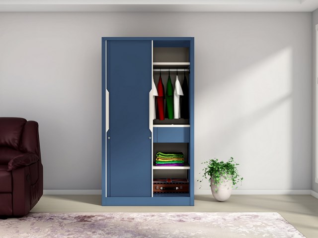 Tổng hợp 10+ mẫu tủ quần áo cửa lùa đẹp, hiện đại 7 Ảnh 6: Tủ quần áo 2 cánh lùa kích thước vừa
