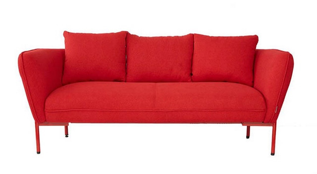 Ảnh 7: Ghế sofa 3 chỗ màu đỏ nổi bật