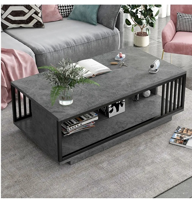 Mẫu bàn sofa đẹp hình hộp với thiết kế tối ưu diện tích