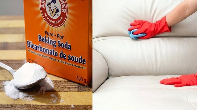 Vệ sinh ghế sofa bằng baking soda