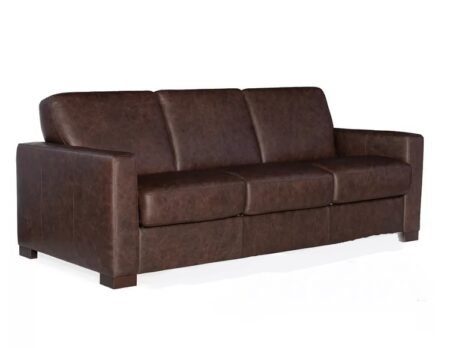 Sofa Da Bò Thật 3 Chỗ Màu Nâu Tối – SDVP05