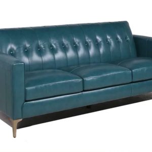 sofa da màu xanh