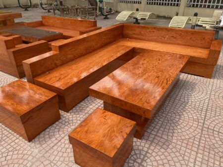 Sofa Chữ L Đặt Góc Trái Gỗ Hương Đá – SGVP14