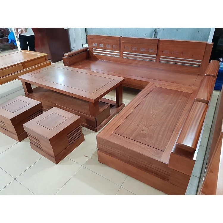 Sofa góc gỗ xoan đào