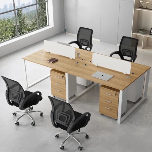 Module Bàn Làm Việc 4 Người Vách Ngăn Mica - CBLVVP02