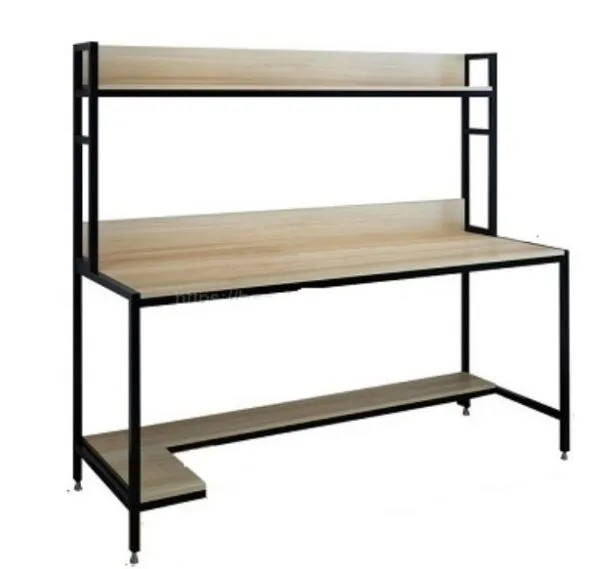 Bàn học có kệ sách trên, khung sắt sơn tĩnh điện, mặt gỗ sáng - BHSVP30