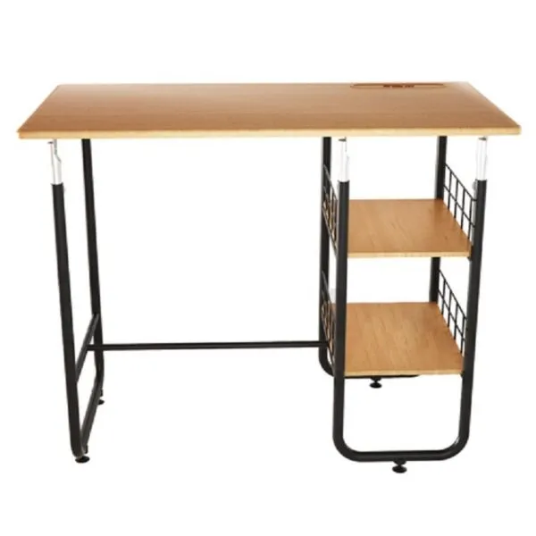 Bàn làm việc khung sắt mặt gỗ 2 tầng kệ tiện dụng, thiết kế nhỏ gọn - BHSVP28
