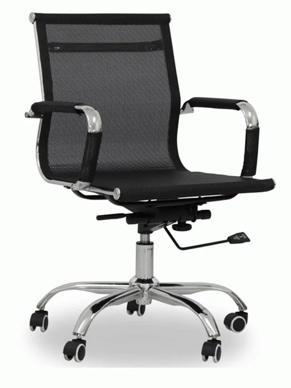 Ghế xoay lưng lưới thấp thoáng khí, tay vịn kim loại - GXVP05