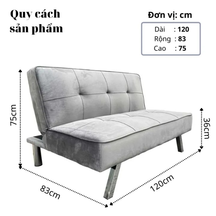 Mẫu sofa có bề mặt bọc nhung mềm mịn - SGVP08