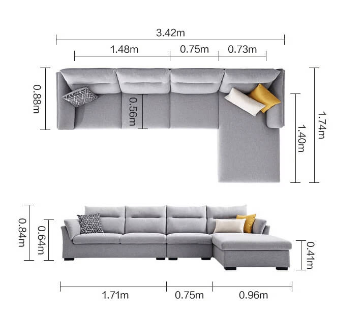 Cân nhắc lựa chọn kích thước cho sofa nỉ phù hợp với không gian