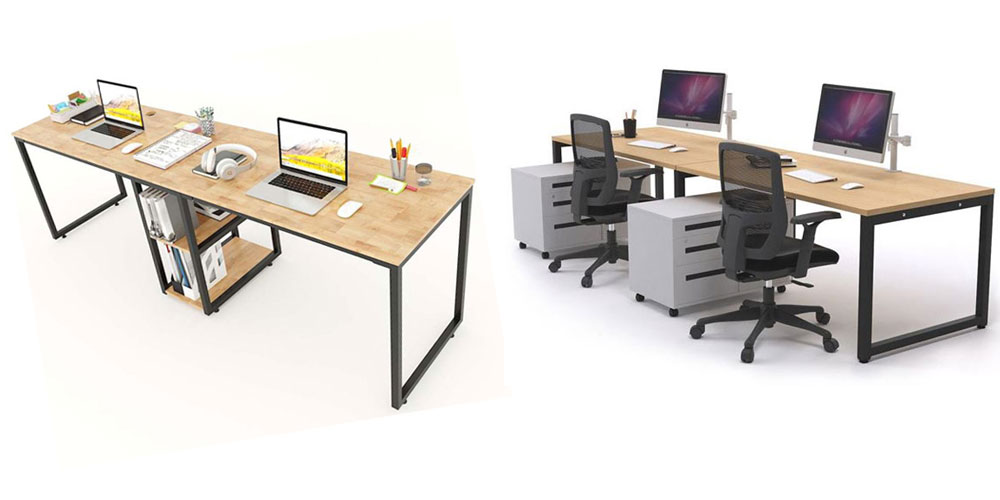 Sản phẩm cụm bàn làm việc 2 người giúp tạo tính chuyên nghiệp cho văn phòng - CBLVVP01