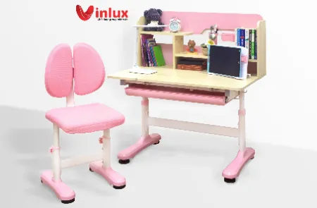 Bàn học thông minh cho bé gái, mặt bàn nghiêng, ghế chống cận - BGHSVP14