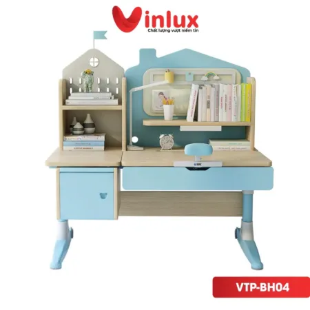Bàn học Vinlux cao cấp, có giá sách và ngăn kéo tiện dụng - BGHSVP12