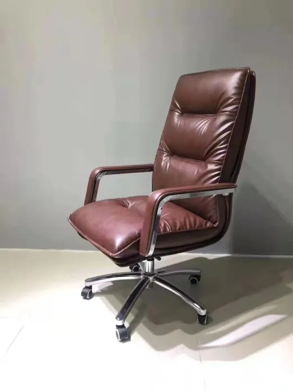Ghế xoay giám đốc bọc da lưng cao tay hợp kim ốp tay da - GGDVP07