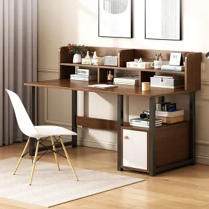 Bàn làm việc chân sắt chữ U liền kề 1m2 hiện đại