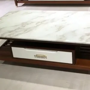 Bàn sofa mặt đá chân gỗ có ngăn kéo - BTVP38