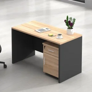 Bàn làm việc văn phòng liền hộc tủ Gỗ công nghiệp MFC 1m2 - BLVGVP33
