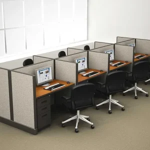 Cụm Bàn Làm Việc 8 Người Vách Ngăn Nỉ  – CBLVVP10