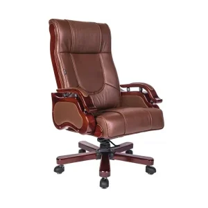 Ghế Giám Đốc Chân Xoay Gỗ Tự Nhiên - GGDVP15