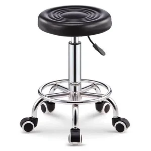 Ghế xoay lưng trung lưới đen, tay nhựa, chân xoay mạ chrome - GXVP01