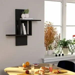 Kệ Trang Trí Gỗ MDF Màu Đen - KTTVP07