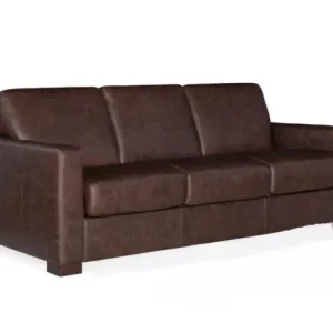 Sofa Da Bò Thật 3 Chỗ Màu Nâu Tối - SDVP05