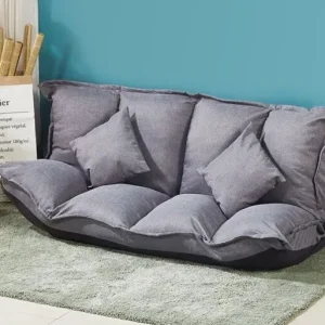 Sofa giường bệt đệm mút bọc vải nỉ xám - SGVP07
