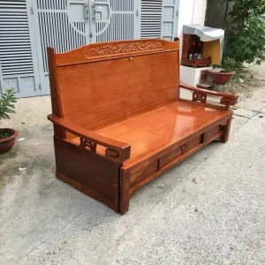 Sofa Giường Gỗ Xoan Đào 1m4 - SGVP02