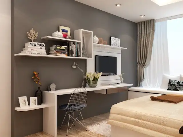 Bàn làm việc có thể đặt ở trong phòng ngủ Bàn làm việc có thể đặt ở trong phòng ngủ