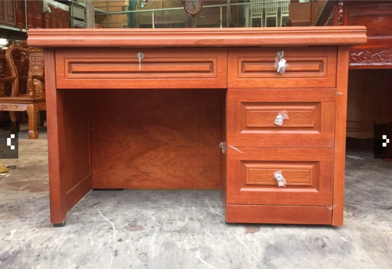 Bàn làm việc gỗ Căm Xe Vân gỗ tự nhiên - BLVGVP45 Bàn làm việc gỗ Căm Xe Vân gỗ tự nhiên - BLVGVP45