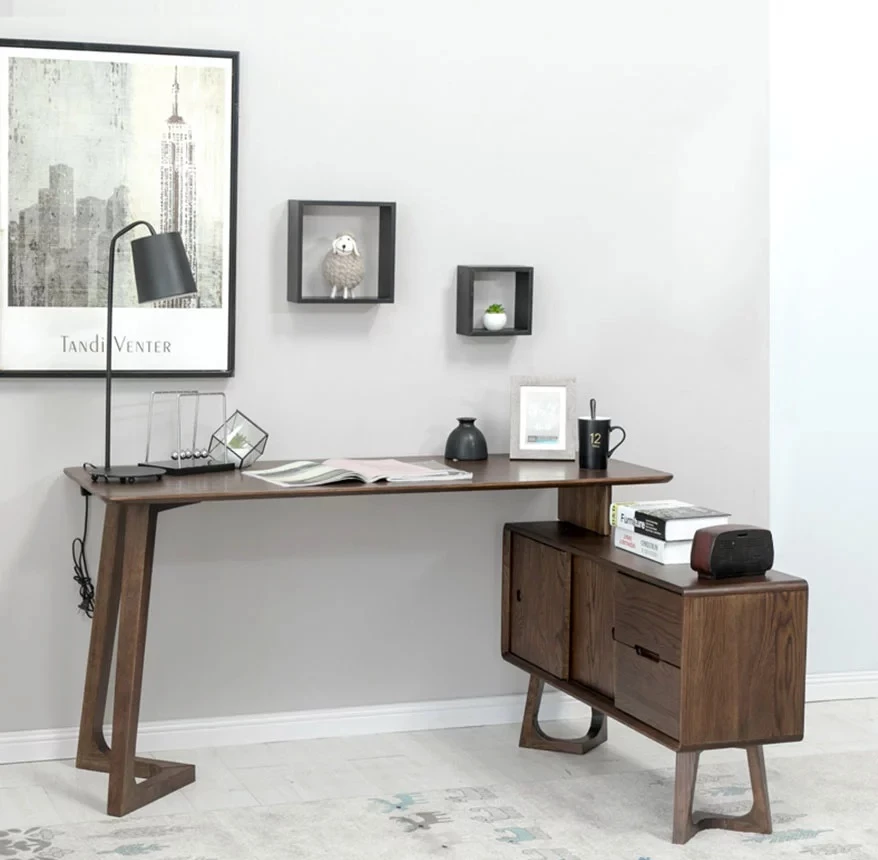 Bàn làm việc gỗ Sồi có tủ để đồ - BLVGVP37 Bàn làm việc gỗ Sồi có tủ để đồ - BLVGVP37