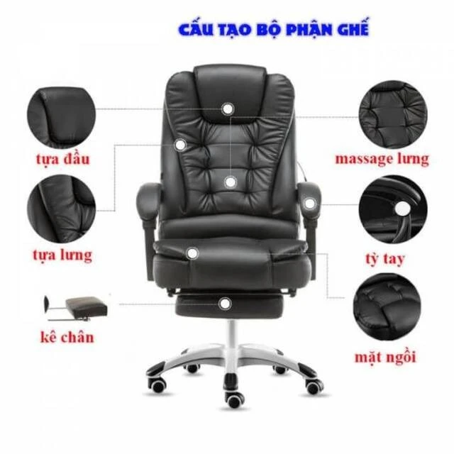 Cấu tạo ghế xoay văn phòng: Chân ghế đều thiết kế phần chân ghế hình sao gắn liền với hệ thống 5 bánh xe giúp người dùng di chuyển dễ dàng và linh hoạt Cấu tạo ghế xoay văn phòng: Chân ghế đều thiết kế phần chân ghế hình sao gắn liền với hệ thống 5 bánh xe giúp người dùng di chuyển dễ dàng và linh hoạt