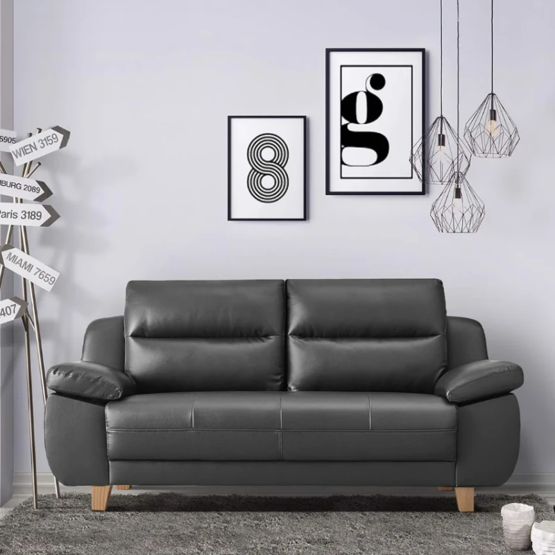Ghế sofa da PU màu xám Ghế sofa da PU màu xám