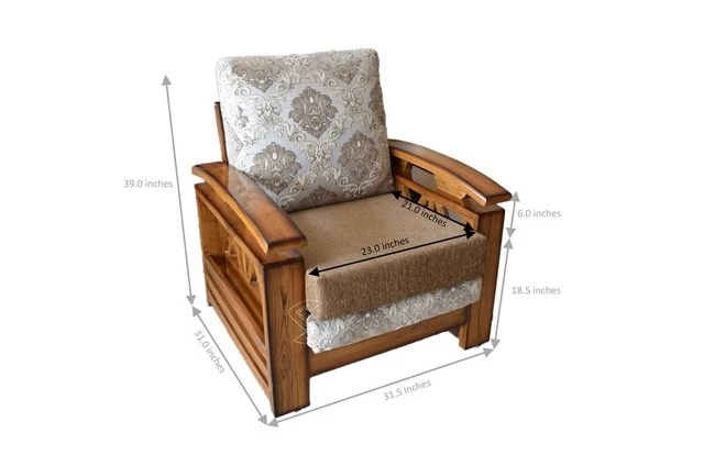 Kích thước ghế sofa gỗ 1 chỗ ngồi