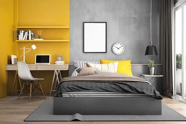 Kích thước bàn làm việc phải phù hợp với không gian phòng ngủ Kích thước bàn làm việc phải phù hợp với không gian phòng ngủ