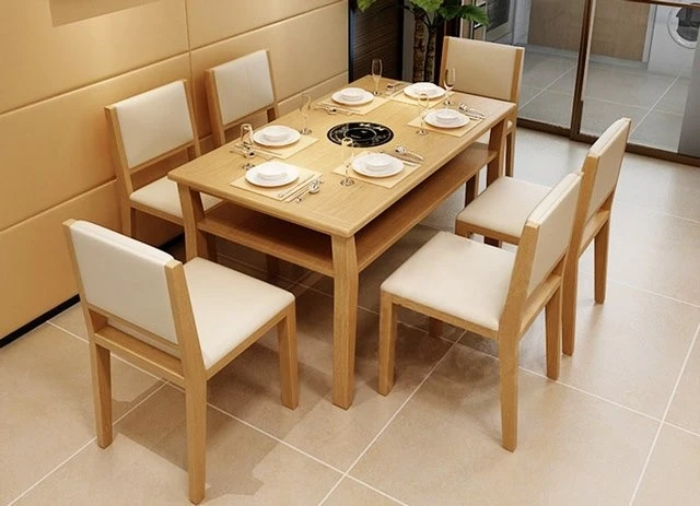 Mẫu bàn ăn chế tác từ gỗ công nghiệp Mẫu bàn ăn chế tác từ gỗ công nghiệp