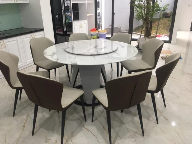 Mẫu bàn ăn mặt đá sang trọng Mẫu bàn ăn mặt đá sang trọng