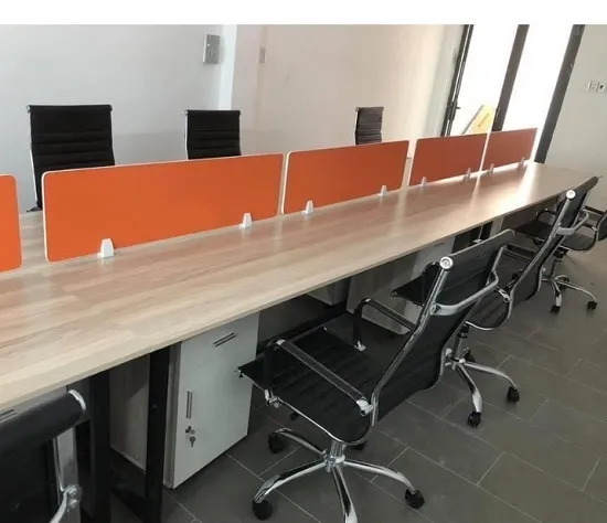 Cụm Bàn Làm Việc 10 Người 6m Vách Ngăn Nhựa – CBLVVP07 Cụm Bàn Làm Việc 10 Người 6m Vách Ngăn Nhựa – CBLVVP07